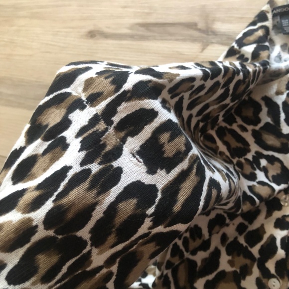 Mango Leopard Print Button Down Top - Picture 5 of 9